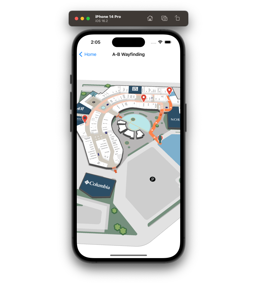 iOS Multi-Destination Wayfinding