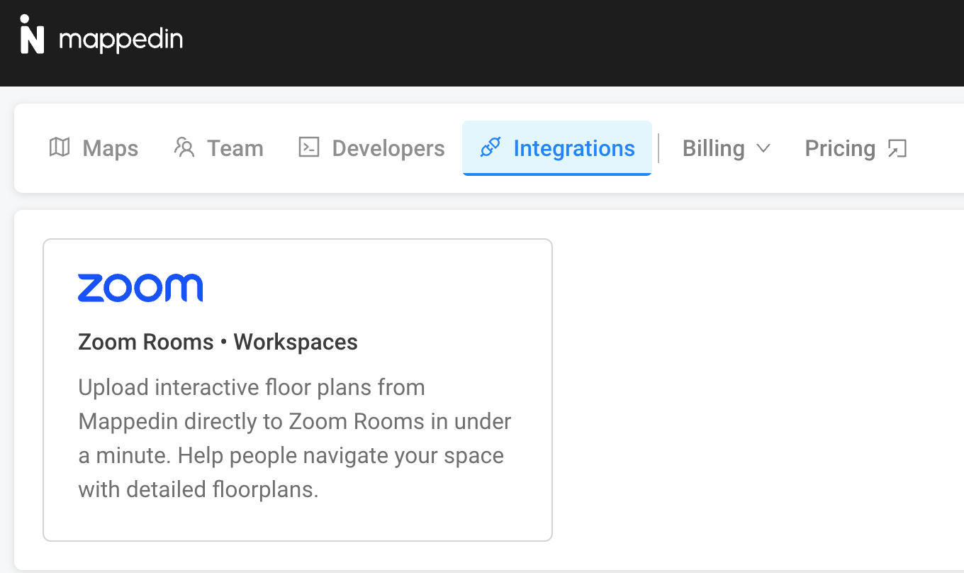 Integrations tab