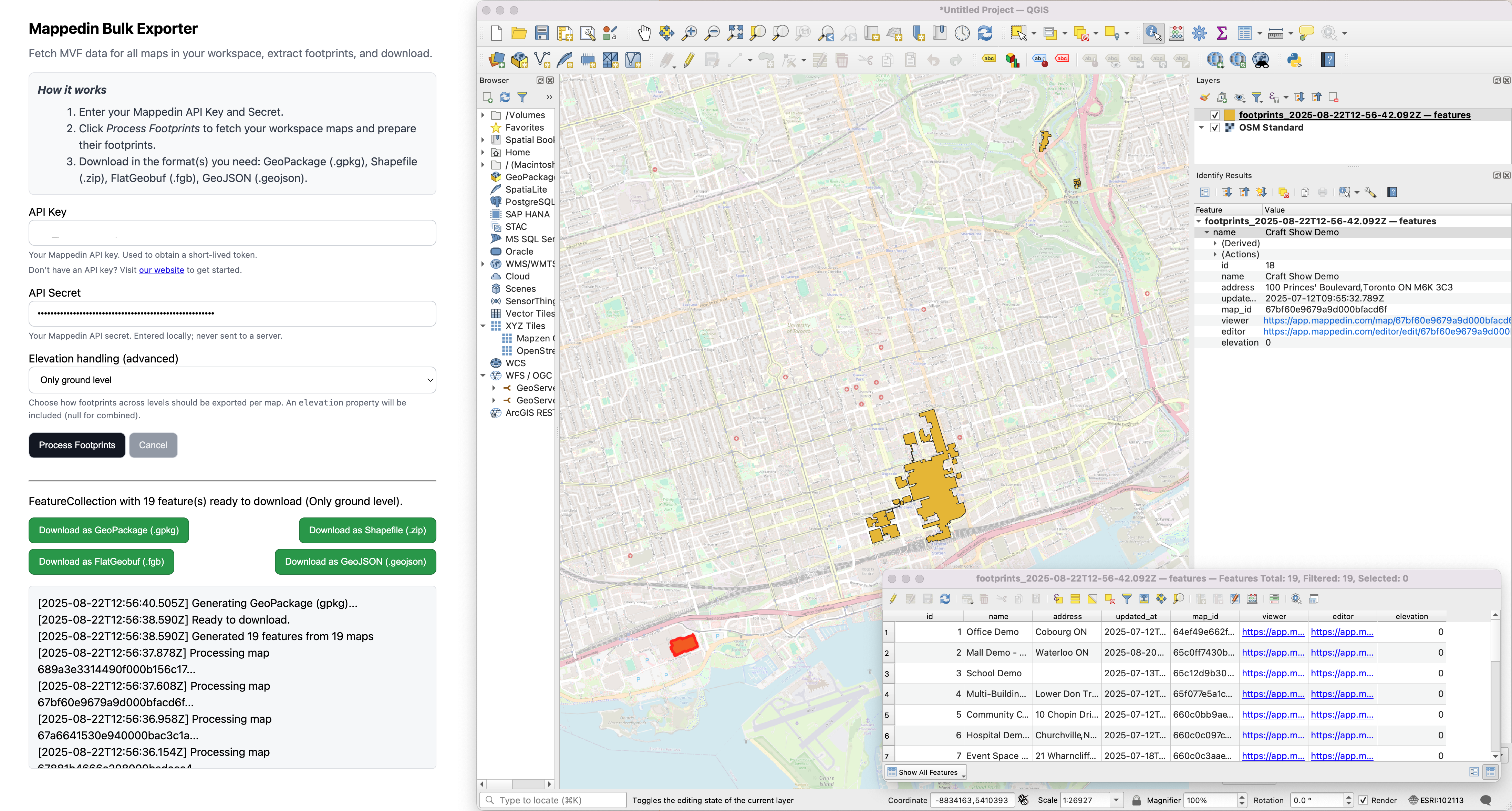 Mappedin GIS Exporter Demo