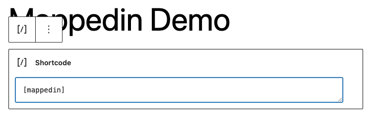 Mappedin Plugin for WordPress Shortcode