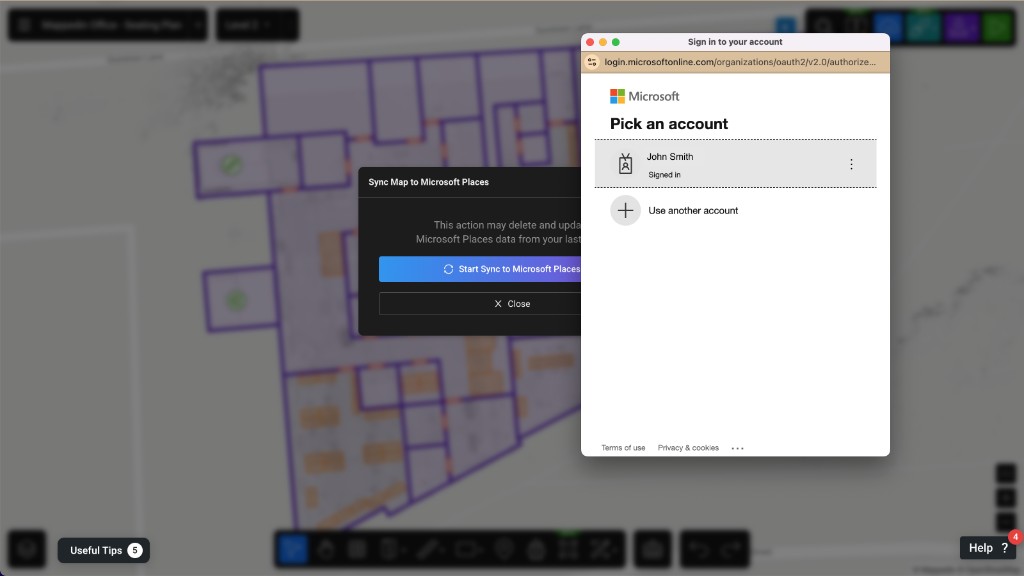 Microsoft sign in dialog screenshot