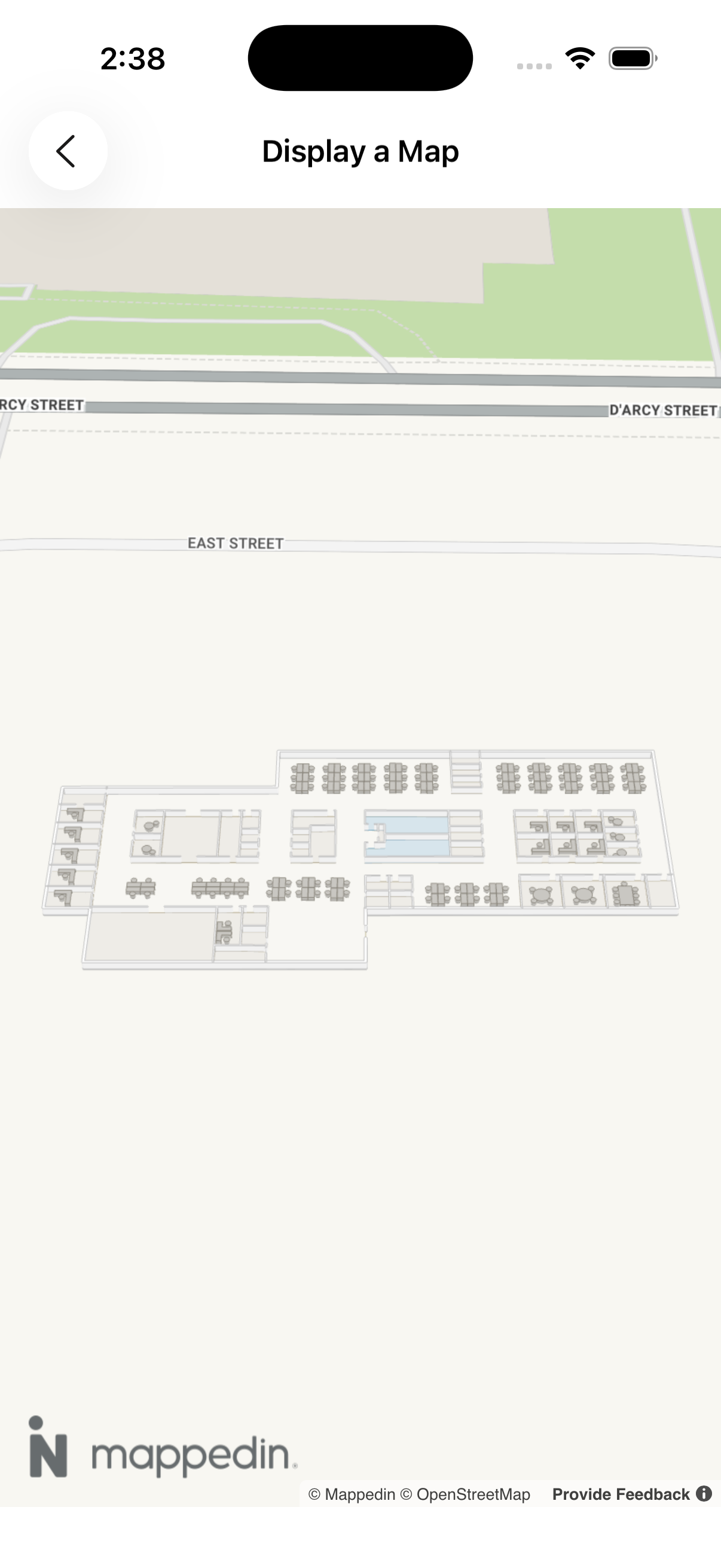 Map displayed using Mappedin SDK for iOS v6